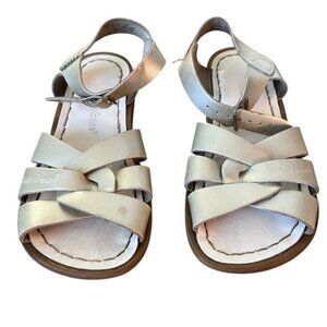 Salt Water Metallic Silver Sandals Girls Size 13